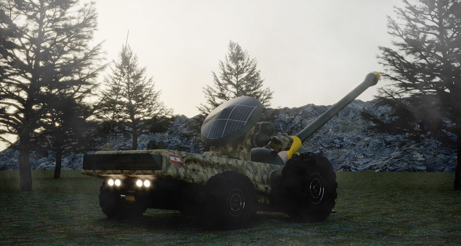 The E-Crawler, a gift to the lebanese army on its national day